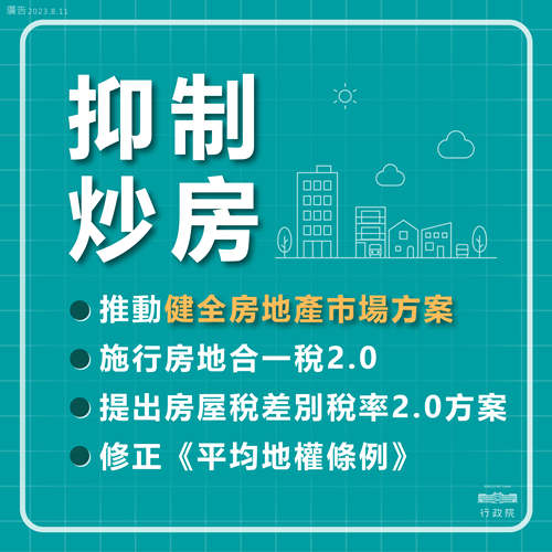 落實居住正義 健全房市 減輕負擔-抑制炒房